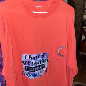 Coral Graphic Long Sleeve Shirt